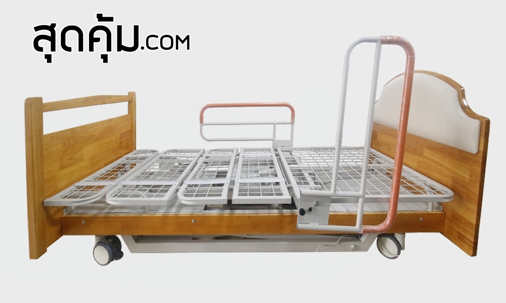 เตียงผู้ป่วยไฟฟ้า 5 ไกร์ แบบปรับนั่งได้ รุ่น HB-AJ11